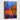 blue artwork with orange butterfly in a gold frame