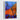 blue artwork with orange butterfly in a white frame